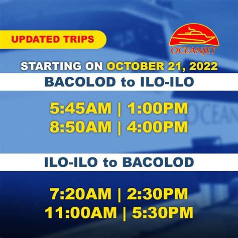 oceanjet schedule bacolod